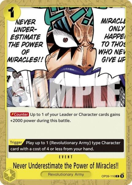 Never Underestimate the Power of Miracles!! - OP09 Emperors in the New World