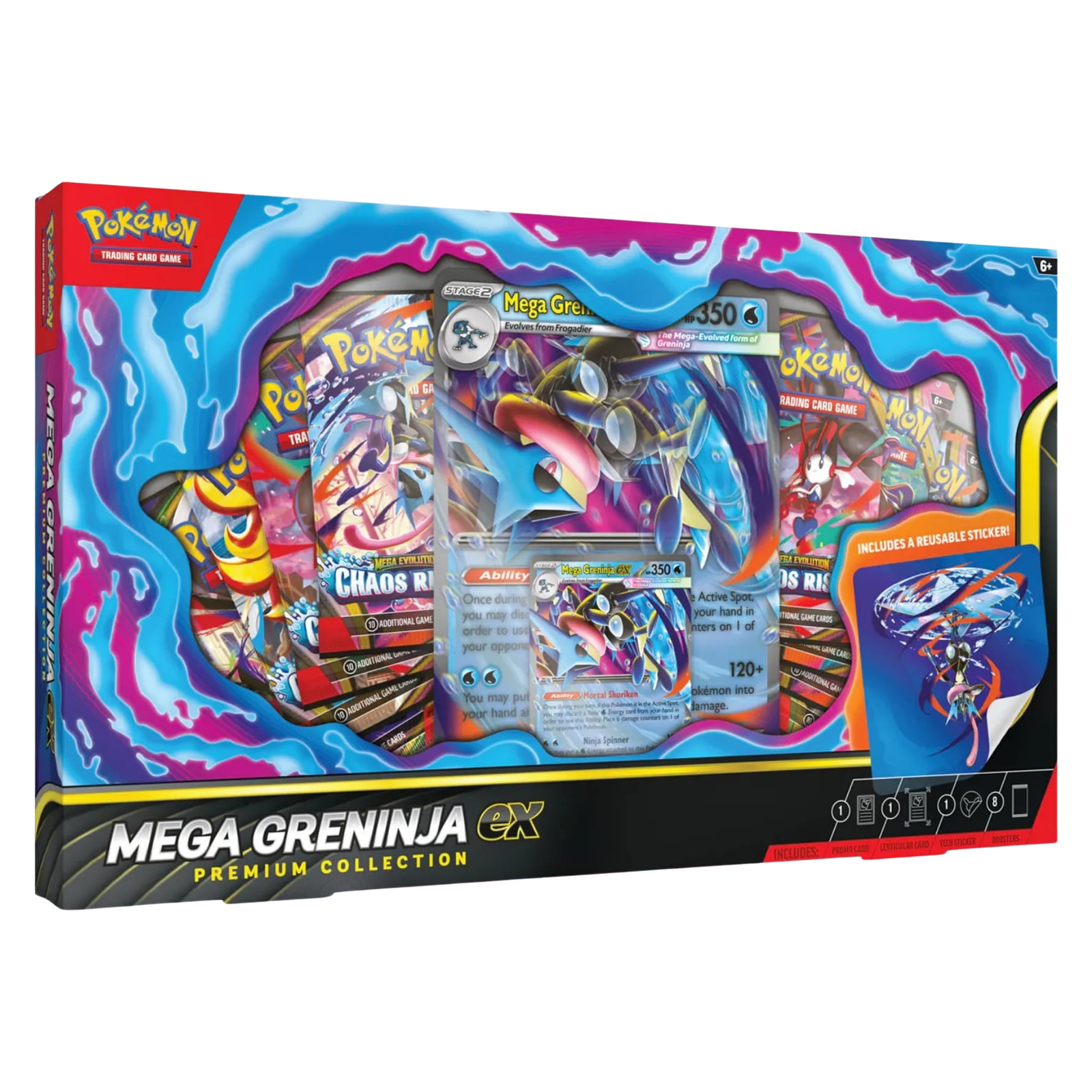 1051b855-02f0-42c3-a807-69ab3fc8ad89 Pokémon TCG Mega Greninja ex Premium Collection INGLES - Imagen 1