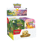 Pokemon TCG 30th Celebration - Mini Tin Display Ingles + pack 4 mazos Champion world 2025