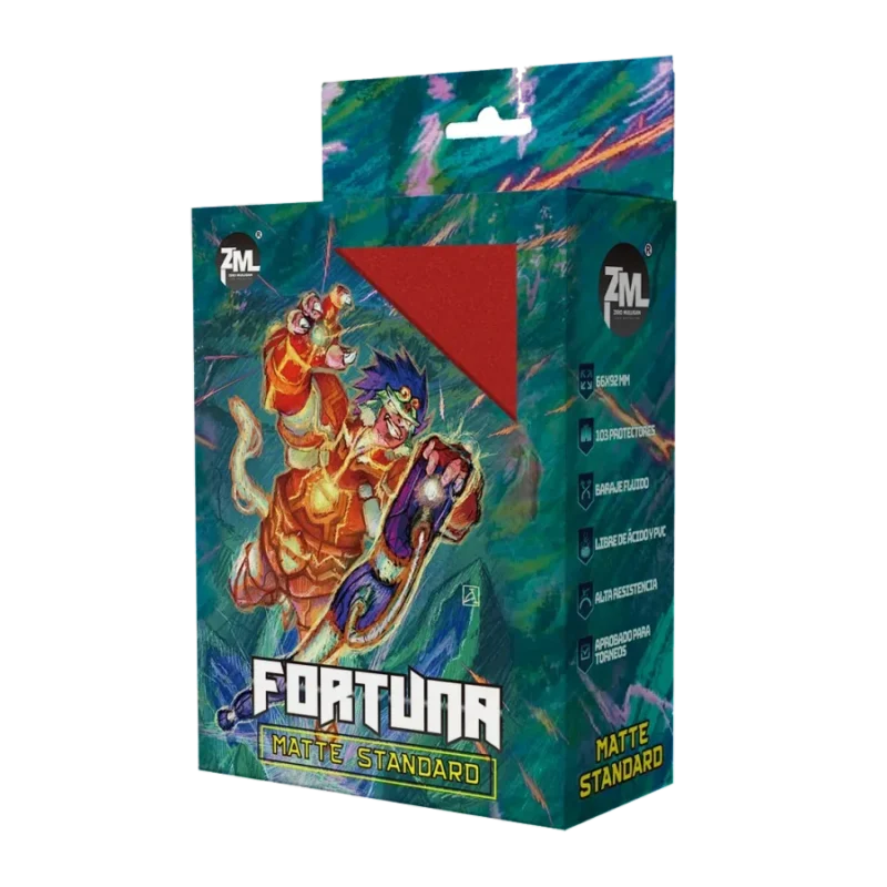 Zero Mulligan Fortuna Matte Rojo, protectores matte para cartas TCG