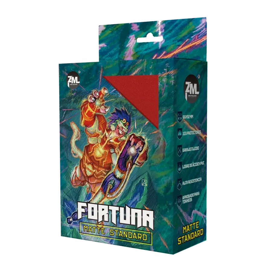 Zero Mulligan Fortuna Matte Rojo Zero Mulligan Fortuna Matte Rojo, protectores matte para cartas TCG